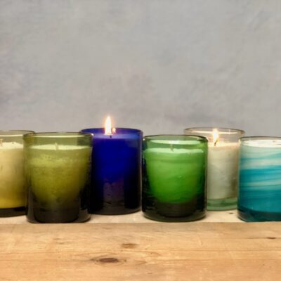 la-soufflerie-murano-moyen-bougie-hand-poured-candle-yellow-olive-blue-green-transparent-turquoise