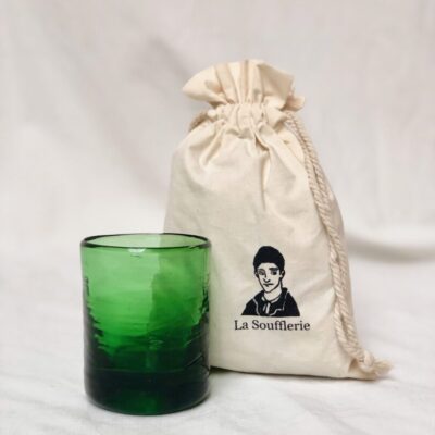 la-soufflerie-murano-moyen-green-drinking-glass-cotton-gift-bag