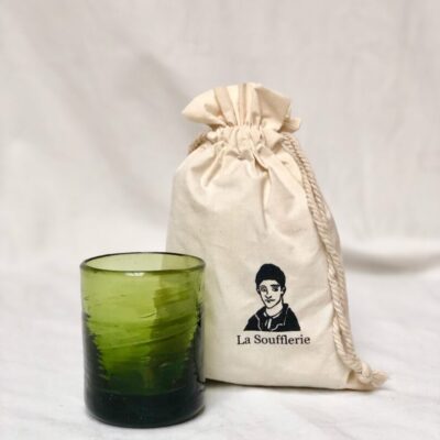 la-soufflerie-murano-moyen-olive-drinking-glass-hand-blown-recycled-glass-cotton-gift-bag
