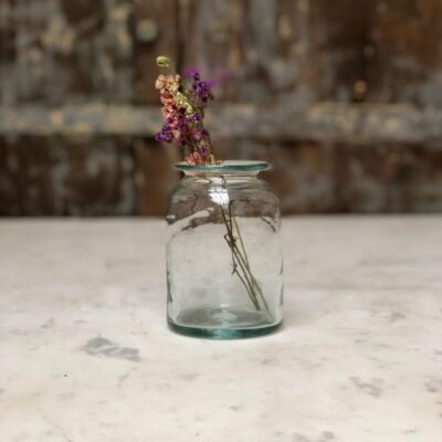 la-soufflerie-pharmacy-petit-jar-vase-flared-lip-transparent-hand-blown-recycled-glass