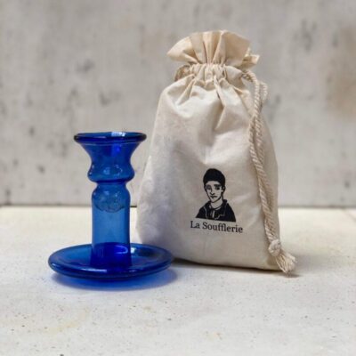 la-soufflerie-porta-candele-piccolo-dark-blue-glass-candlestick-holder