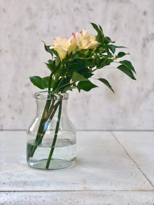 la-soufflerie-albarelle-petit-transparent-vase-jar-with-flowers