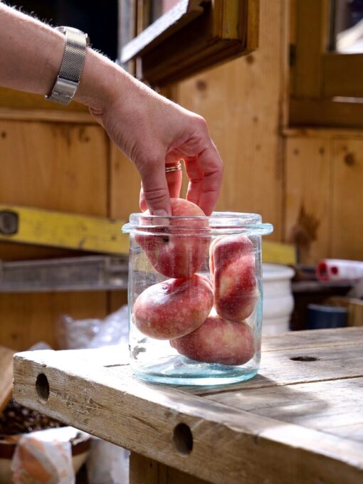 la-soufflerie-mendiant-medium-transparent-jar-containor-hand-blown-recycled-glass