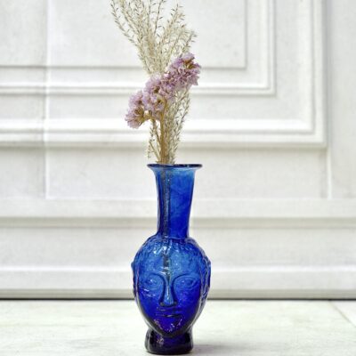 la-soufflerie-vase-tete-blue-vase-bud-vase-hand-blown-recycled-glass