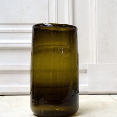 la-soufflerie-vase-droit-dark-brown-vase-bud-vase-hand-blown-recycled-glass