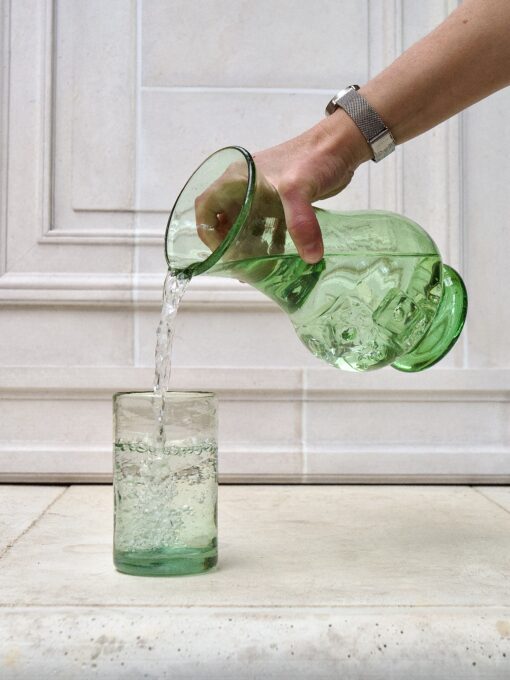 la-soufflerie-pichet-light-green-hand-blown-recycled-glass