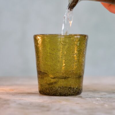 la-soufflerie-lyonnais-quinquet-honey-bubble-drinking-glass-hand-blown-recycled-glass