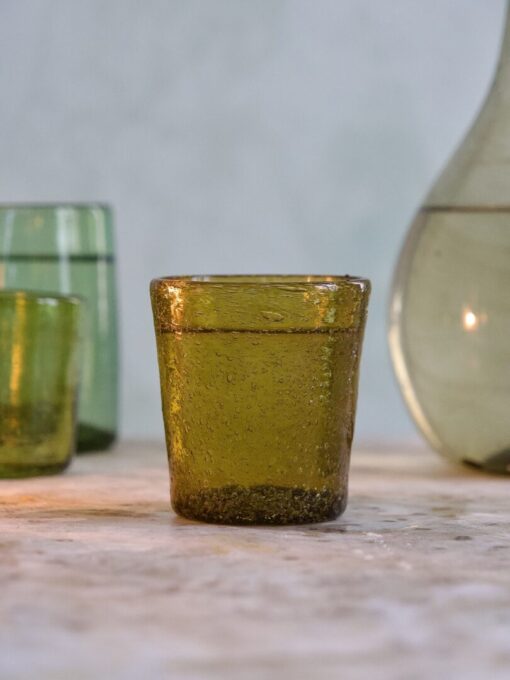 la-soufflerie-lyonnais-quinquet-honey-bubble-drinking-glass-hand-blown-recycled-glass